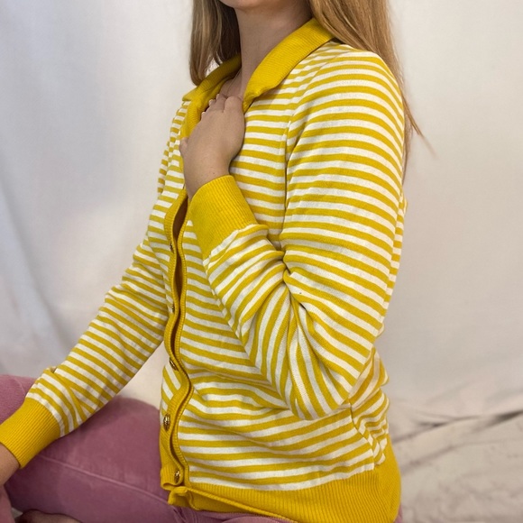 Vintage 80s Valentino Striped Cardigan - Picture 7 of 16